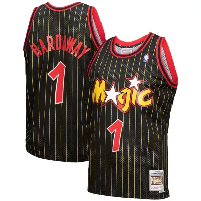 Men's Orlando Magic Penny Hardaway Black 1994-95 Hardwood Classics Reload 3.0 Swingman Jersey 01