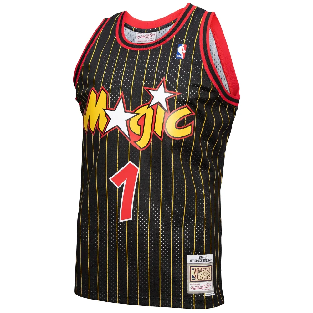 Men's Orlando Magic Penny Hardaway Black 1994-95 Hardwood Classics Reload 3.0 Swingman Jersey