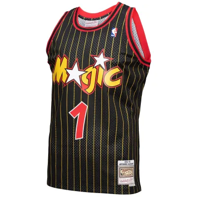 Men's Orlando Magic Penny Hardaway Black 1994-95 Hardwood Classics Reload 3.0 Swingman Jersey 02
