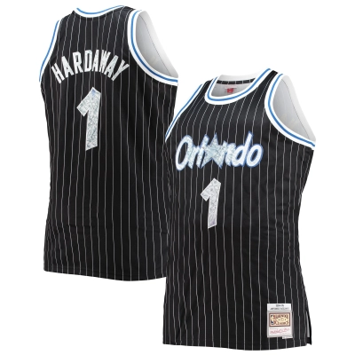 Men's Orlando Magic Penny Hardaway Black Big & Tall 1994/95 NBA 75th Anniversary Diamond Swingman Jersey 01