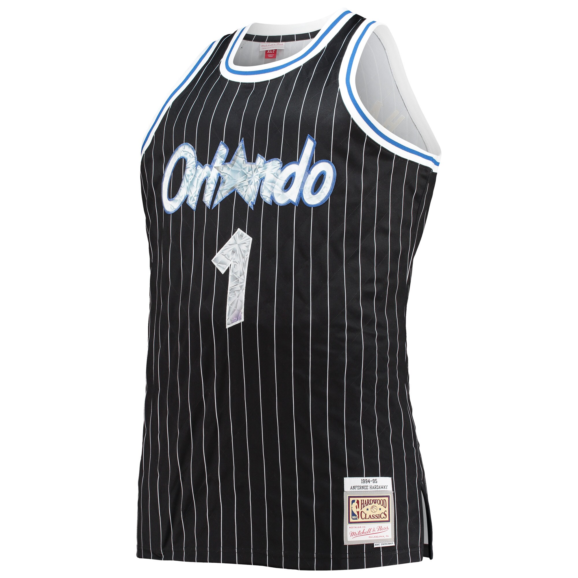 Men's Orlando Magic Penny Hardaway Black Big & Tall 1994/95 NBA 75th Anniversary Diamond Swingman Jersey