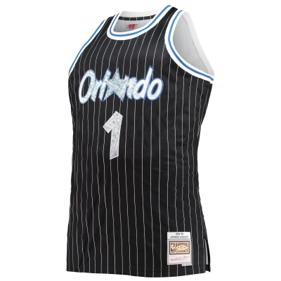 Men's Orlando Magic Penny Hardaway Black Big & Tall 1994/95 NBA 75th Anniversary Diamond Swingman Jersey 02