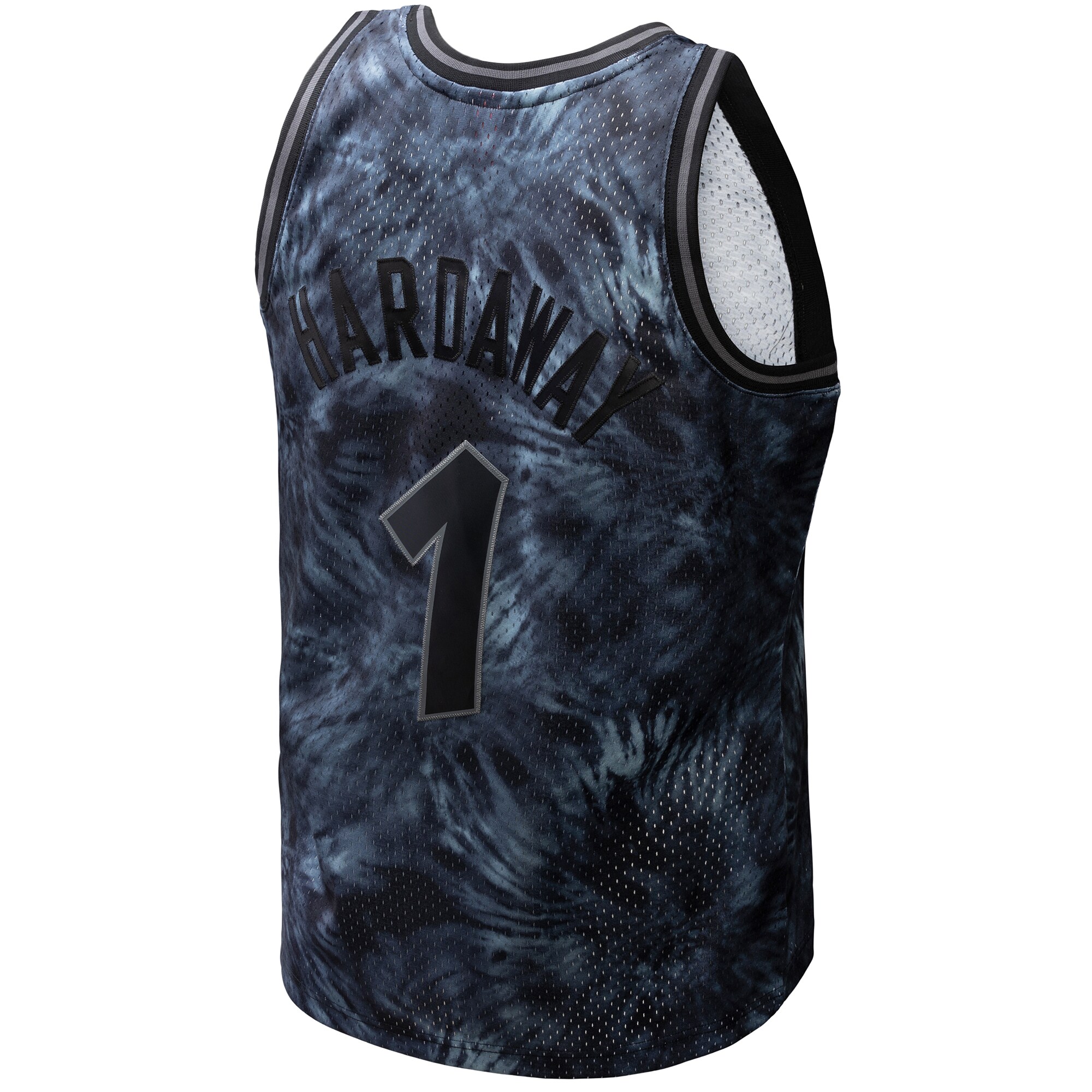 Men's Orlando Magic Penny Hardaway Black Hardwood Classics 1984/85 Tie-Dye Swingman Jersey