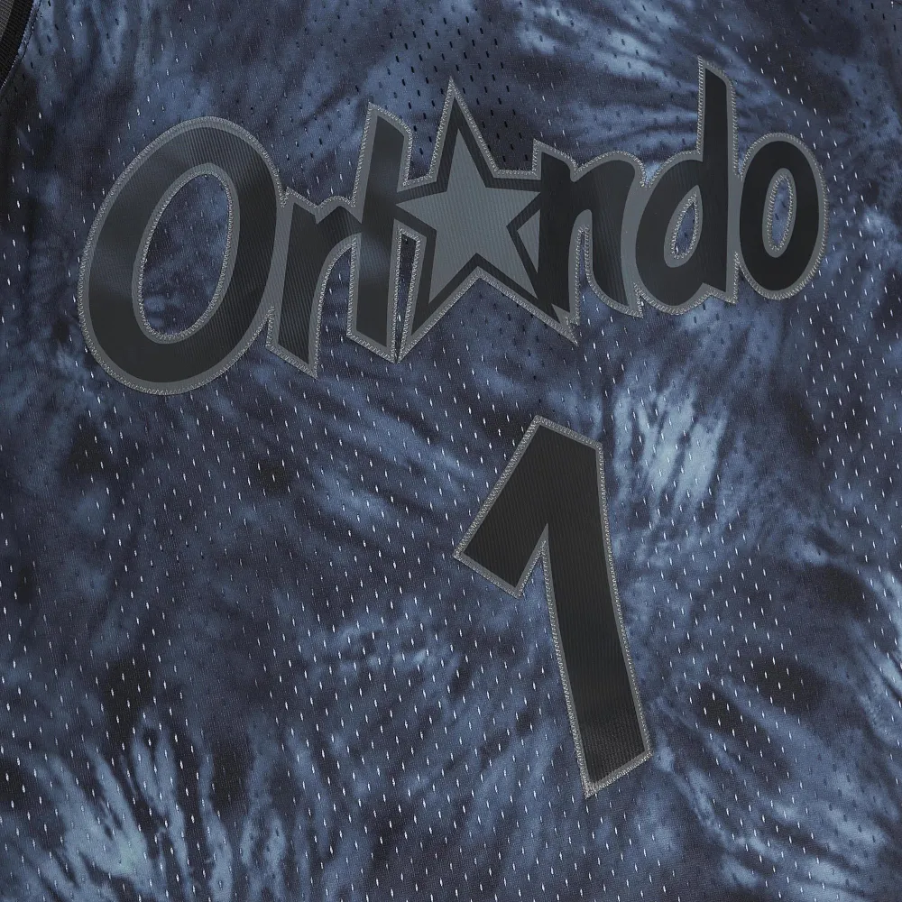 Men's Orlando Magic Penny Hardaway Black Hardwood Classics 1984/85 Tie-Dye Swingman Jersey