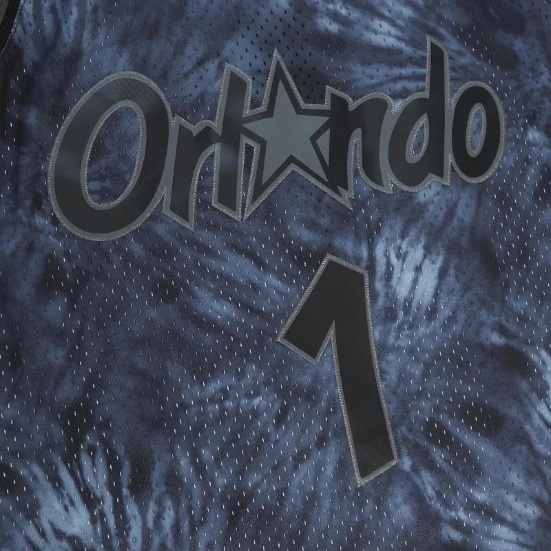 Men's Orlando Magic Penny Hardaway Black Hardwood Classics 1984/85 Tie-Dye Swingman Jersey