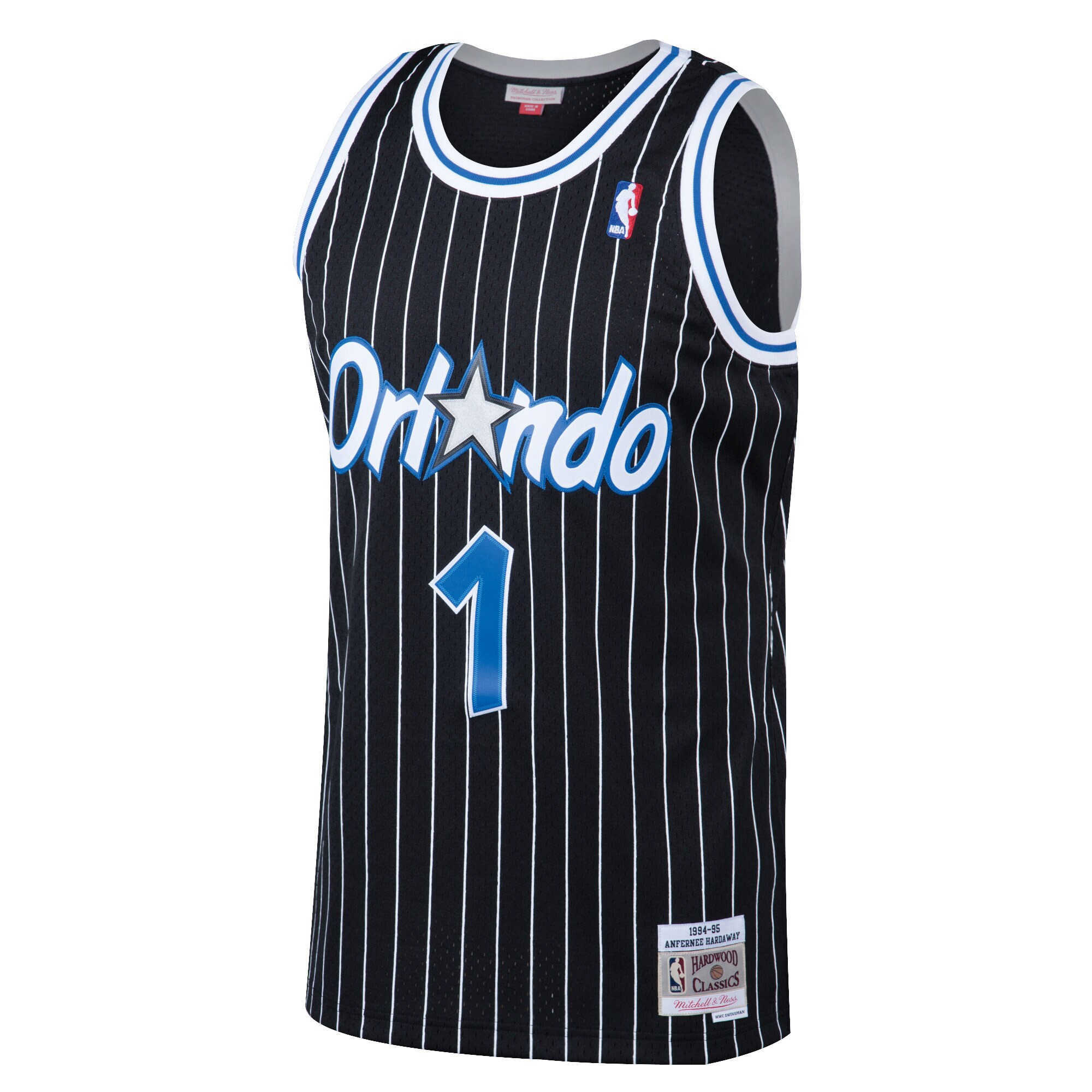 Men's Orlando Magic Penny Hardaway Black Hardwood Classics Swingman Jersey