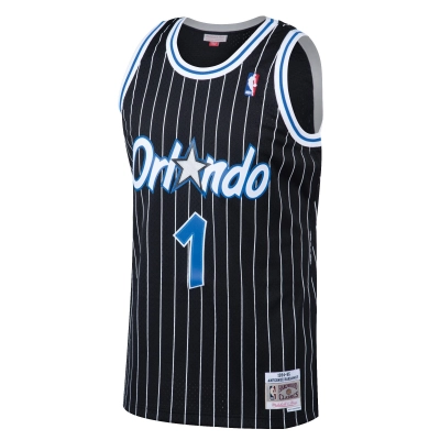 Men's Orlando Magic Penny Hardaway Black Hardwood Classics Swingman Jersey 02