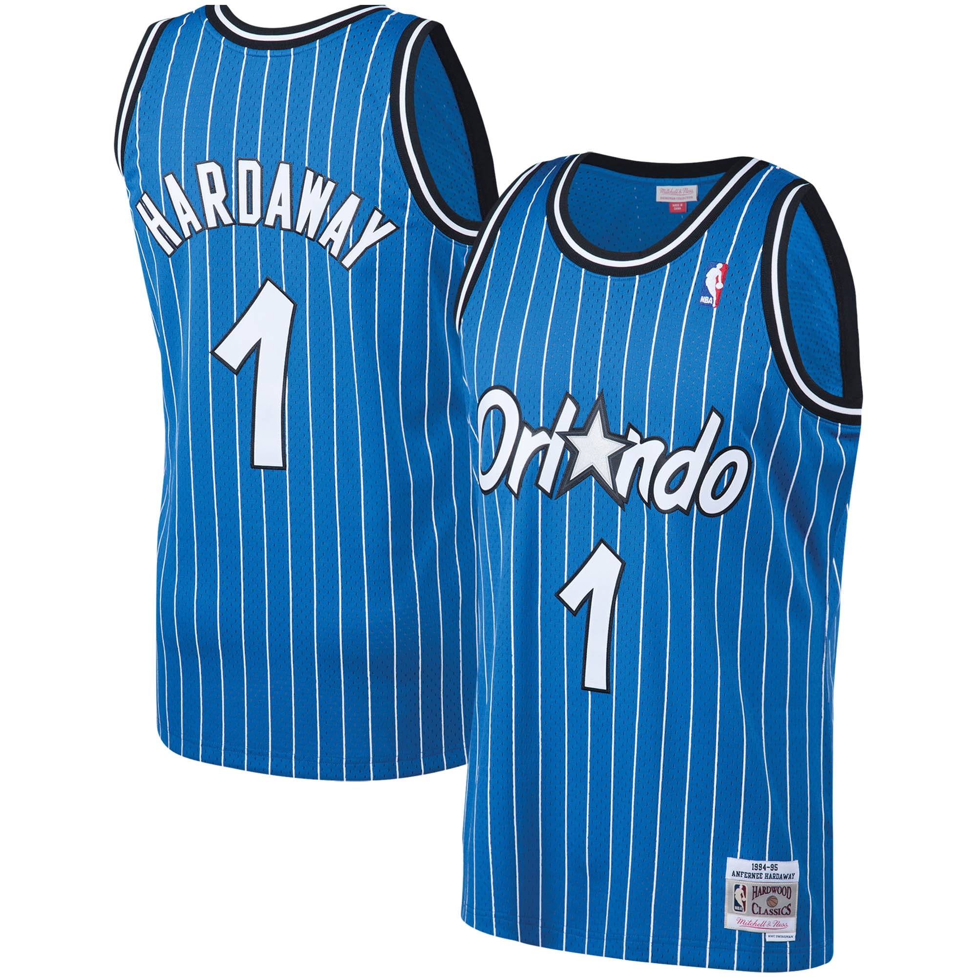 Men's Orlando Magic Penny Hardaway Blue 1994/95 Big & Tall Hardwood Classics Swingman Jersey