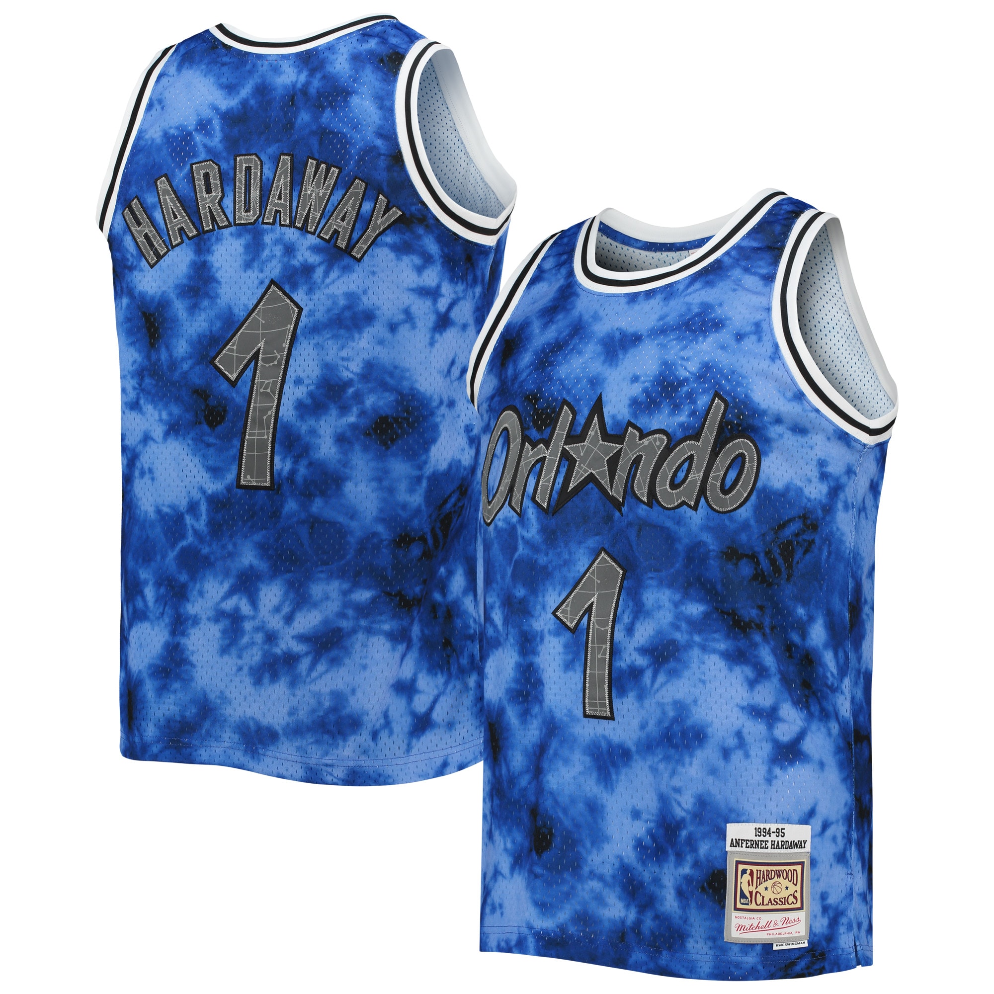 Men's Orlando Magic Penny Hardaway Blue 1994/95 Galaxy Swingman Jersey