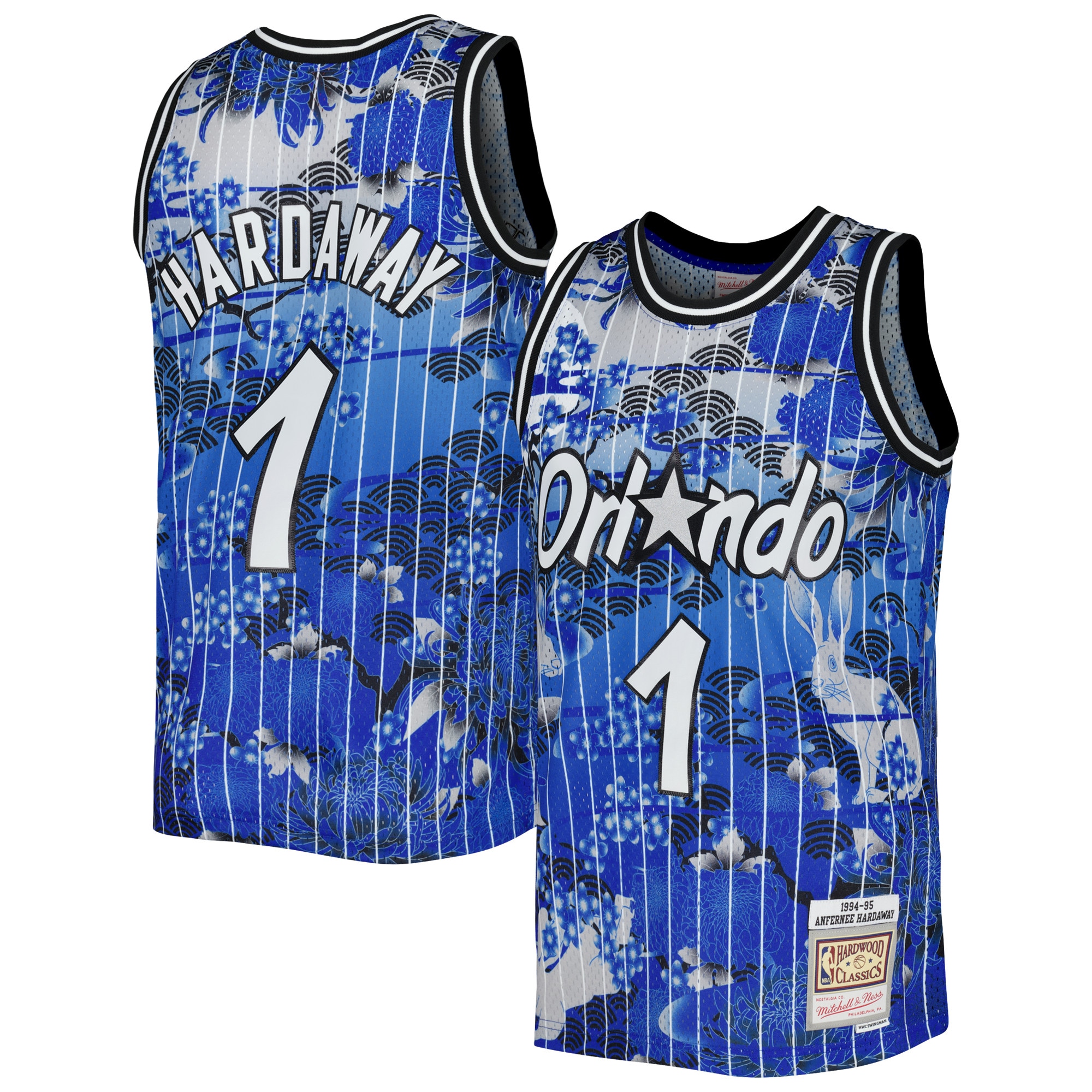 Men's Orlando Magic Penny Hardaway Blue 1994/95 Hardwood Classics Lunar New Year Swingman Jersey