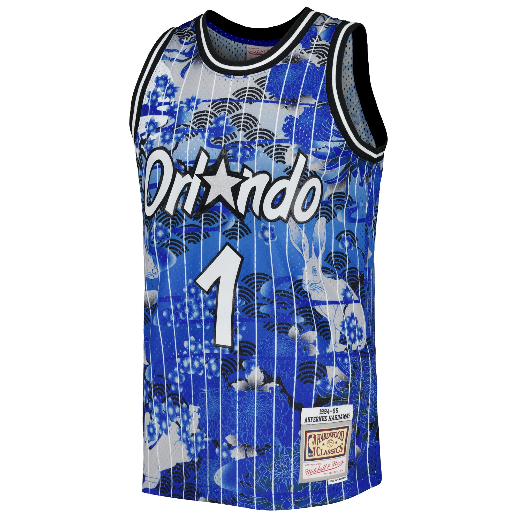 Men's Orlando Magic Penny Hardaway Blue 1994/95 Hardwood Classics Lunar New Year Swingman Jersey