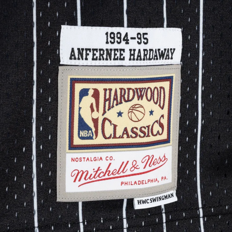 Men's Orlando Magic Penny Hardaway Blue/Black Hardwood Classics 1994/95 Split Swingman Jersey