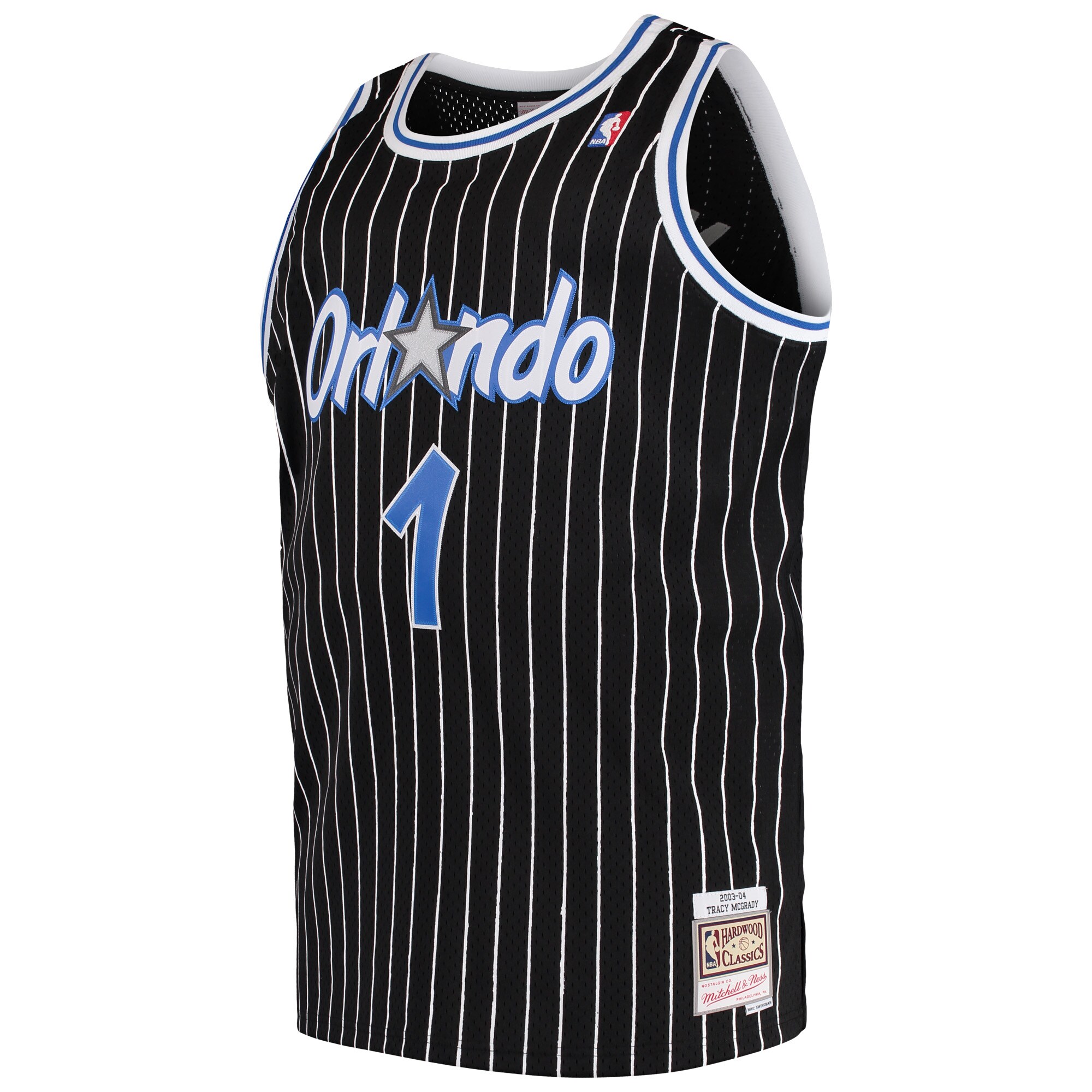 Men's Orlando Magic Tracy McGrady Black 2003/04 Big & Tall Hardwood Classics Swingman Jersey
