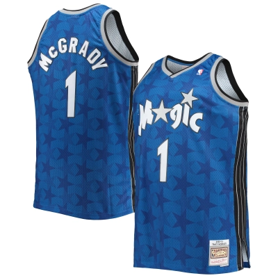 Men's Orlando Magic Tracy McGrady Blue Big & Tall 2000/01 Hardwood Classics Swingman Jersey 01
