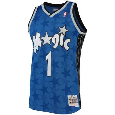 Men's Orlando Magic Tracy McGrady Blue Hardwood Classics Swingman Jersey 02