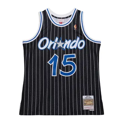 Men's Orlando Magic Vince Carter Black 2009/10 Hardwood Classics Swingman Jersey 02