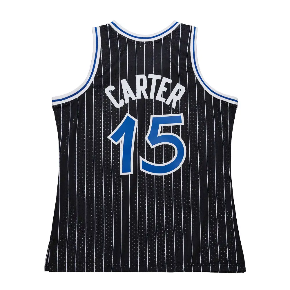 Men's Orlando Magic Vince Carter Black 2009/10 Hardwood Classics Swingman Jersey