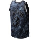 Men's Philadelphia 76ers Allen Iverson Black Hardwood Classics 1997/98 Tie-Dye Swingman Jersey