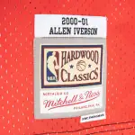 Men's Philadelphia 76ers Allen Iverson Black/Red Hardwood Classics 2000/01 Split Swingman Jersey