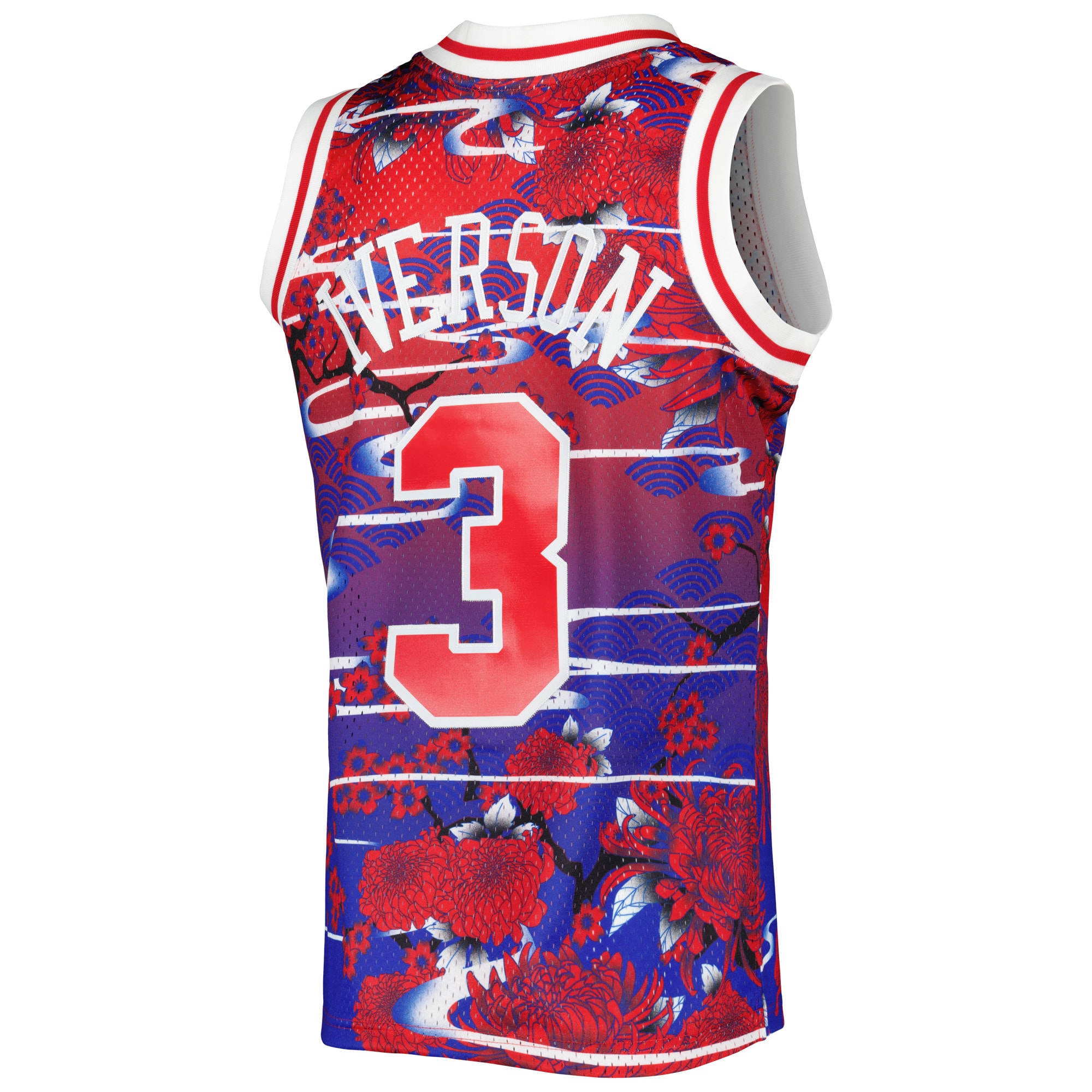 Men's Philadelphia 76ers Allen Iverson Red 1996/97 Hardwood Classics Lunar New Year Swingman Jersey