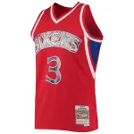 Men's Philadelphia 76ers Allen Iverson Red 1996/97 Hardwood Classics NBA 75th Anniversary Diamond Swingman Jersey