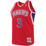 Men's Philadelphia 76ers Allen Iverson Red 1996/97 Hardwood Classics Swingman Jersey