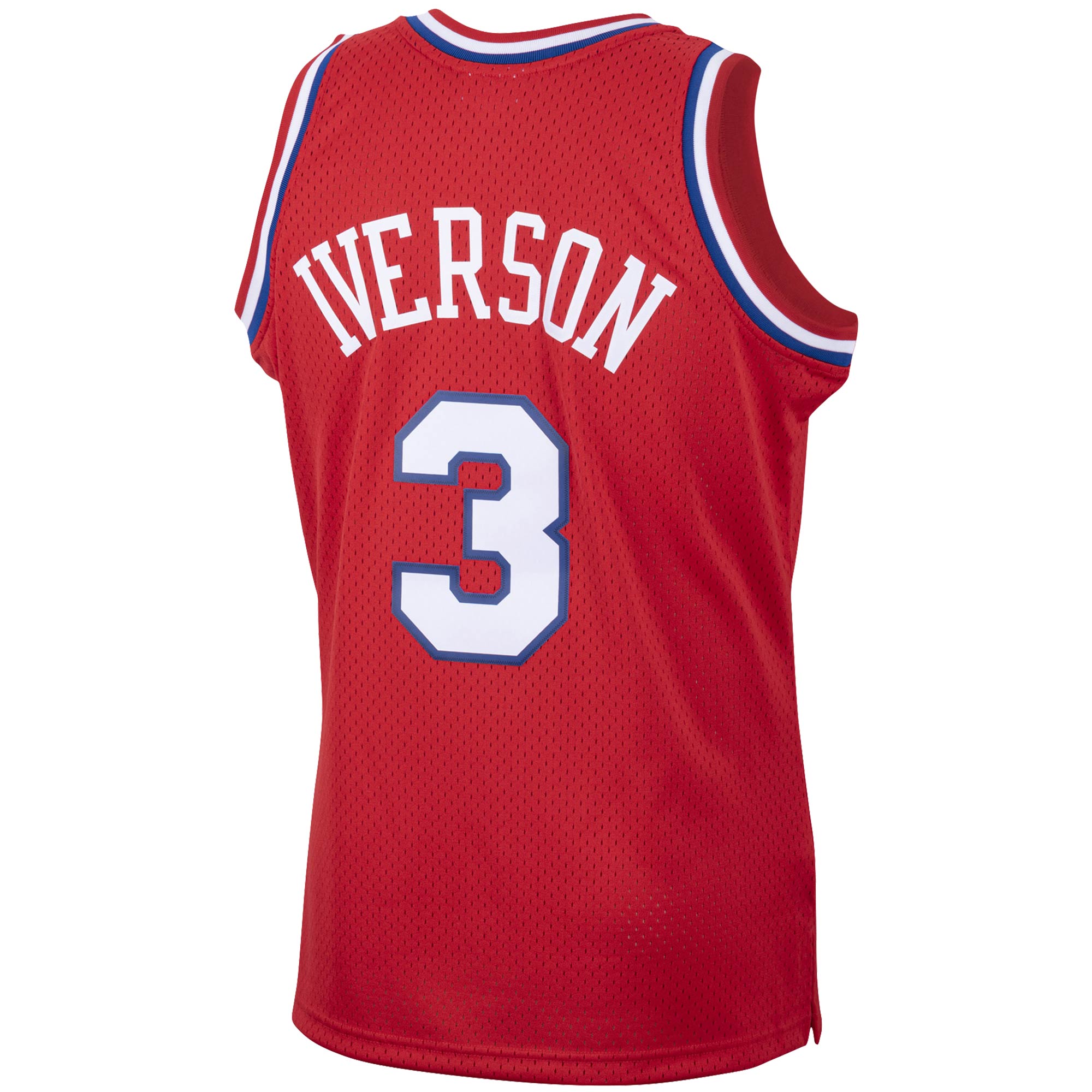 Men's Philadelphia 76ers Allen Iverson Red 2001/02 Hardwood Classics Swingman Jersey