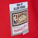 Men's Philadelphia 76ers Allen Iverson Red/Royal 1996/97 Hardwood Classics Fadeaway Swingman Player Jersey