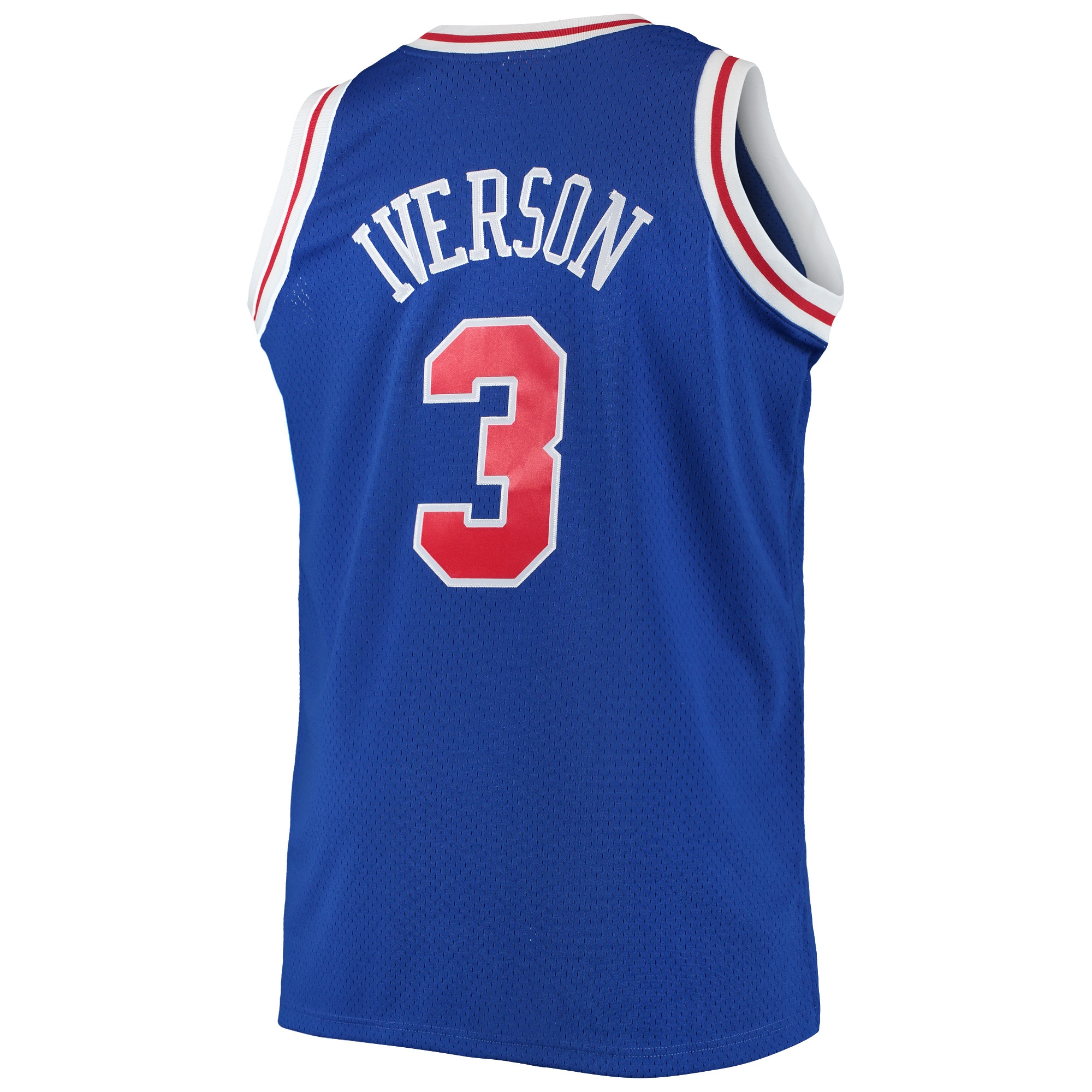 Men's Philadelphia 76ers Allen Iverson Royal 1996/97 Big & Tall Hardwood Classics Swingman Jersey