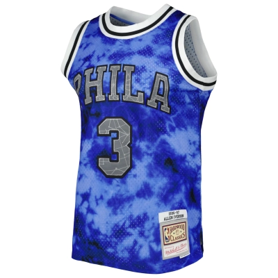 Men's Philadelphia 76ers Allen Iverson Royal 1996/97 Galaxy Swingman Jersey 02