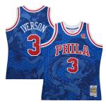 Men's Philadelphia 76ers Allen Iverson Royal 1996/97 Hardwood Classics Asian Heritage 6.0 Swingman Throwback Player Jersey