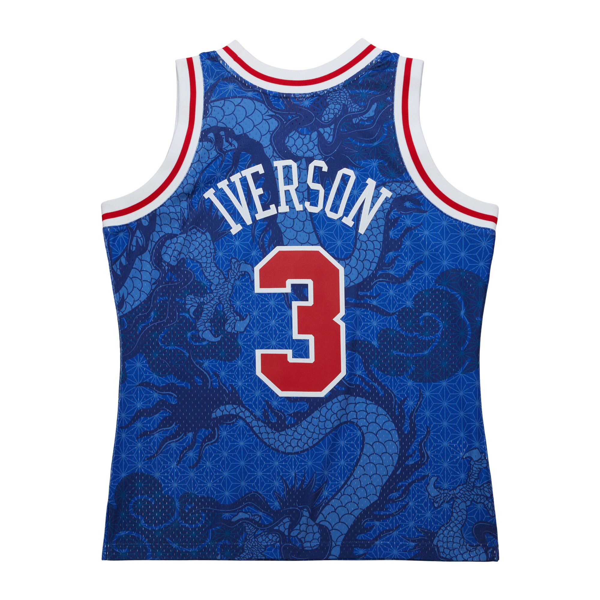 Men's Philadelphia 76ers Allen Iverson Royal 1996/97 Hardwood Classics Asian Heritage 6.0 Swingman Throwback Player Jersey