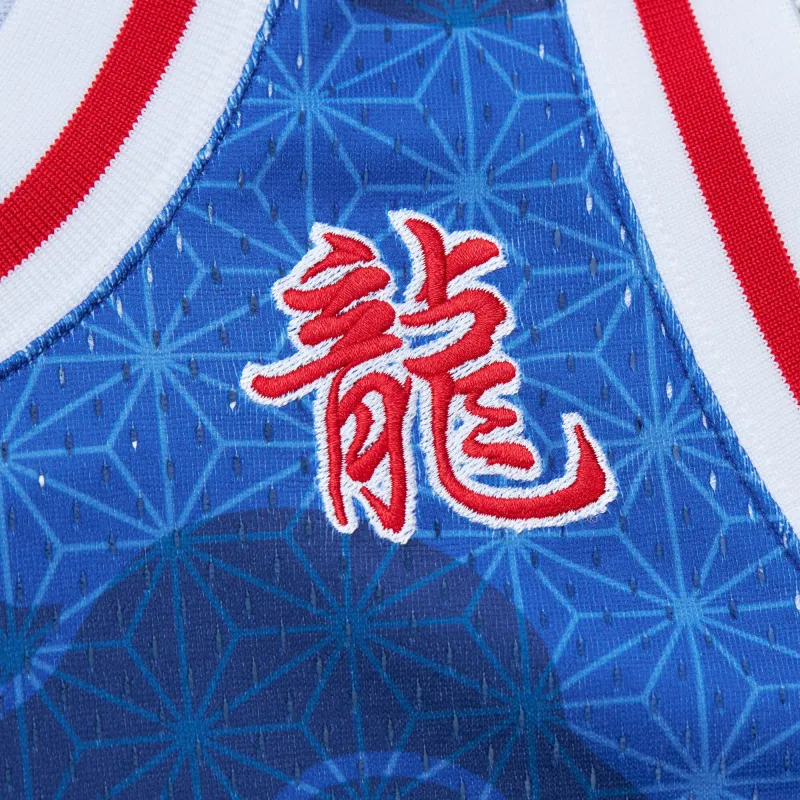 Men's Philadelphia 76ers Allen Iverson Royal 1996/97 Hardwood Classics Asian Heritage 6.0 Swingman Throwback Player Jersey