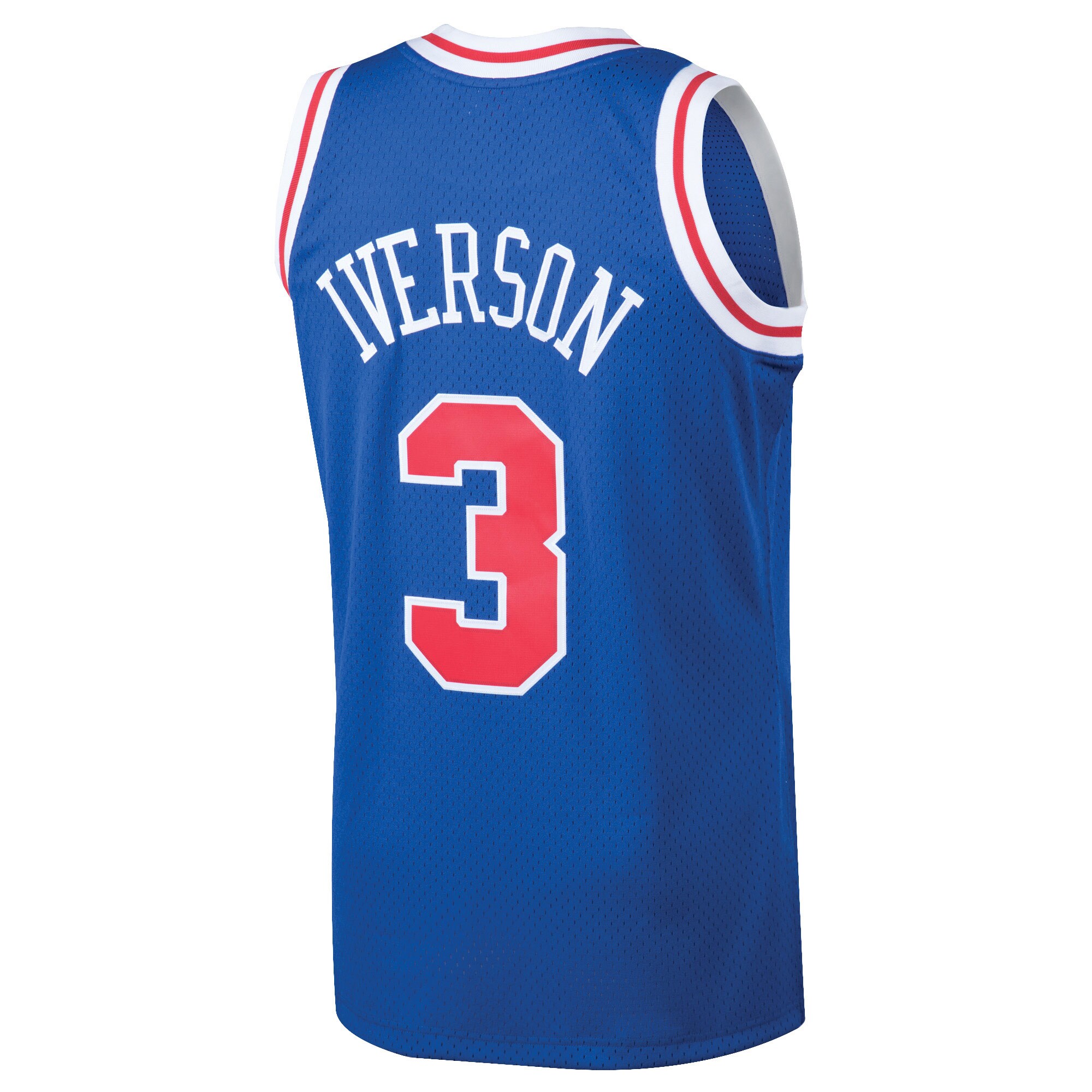 Men's Philadelphia 76ers Allen Iverson Royal 1996/97 Hardwood Classics Swingman Jersey