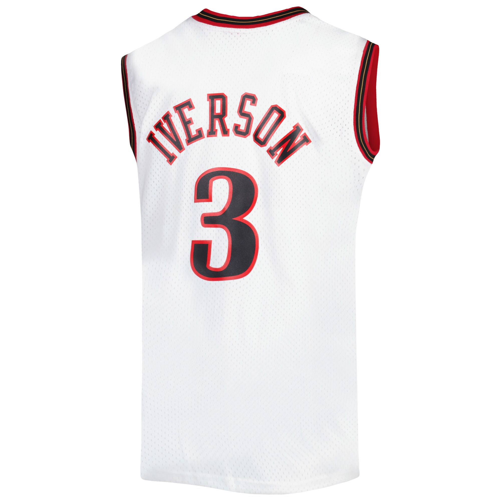 Men's Philadelphia 76ers Allen Iverson White Big & Tall Hardwood Classics 1996/97 Swingman Jersey