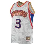 Men's Philadelphia 76ers Allen Iverson White Hardwood Classics 1996/97 Lunar New Year Swingman Jersey