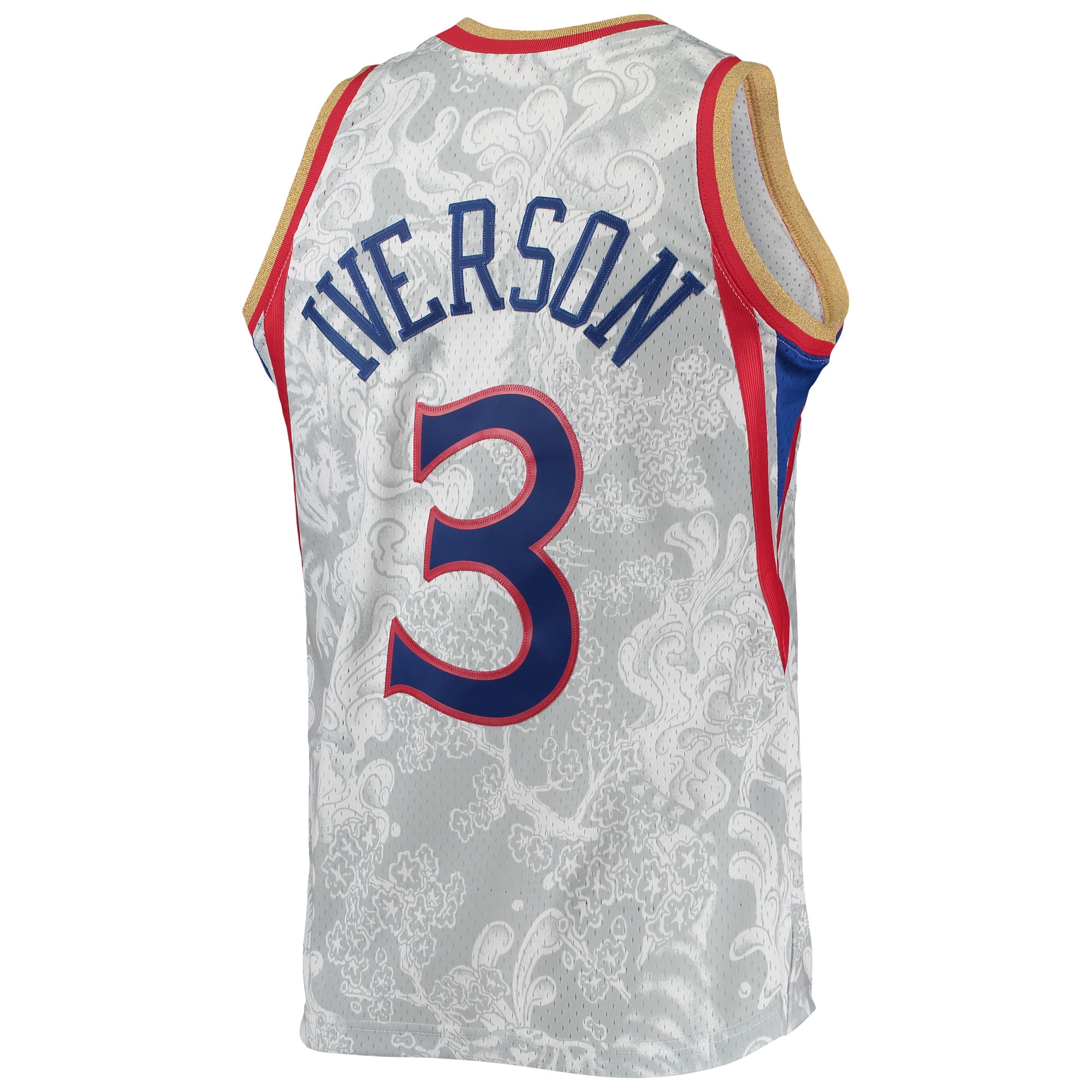 Men's Philadelphia 76ers Allen Iverson White Hardwood Classics 1996/97 Lunar New Year Swingman Jersey