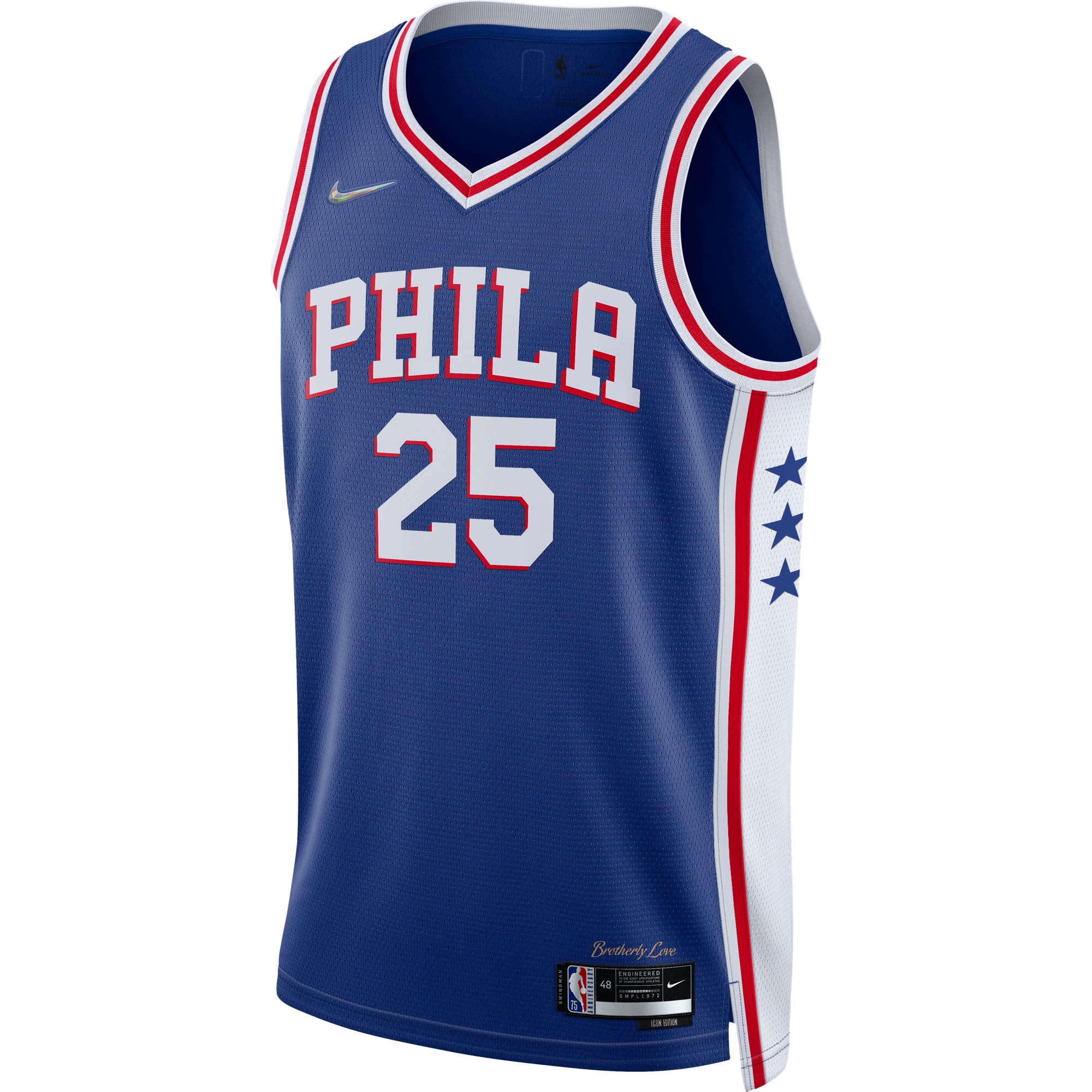 Men's Philadelphia 76ers Ben Simmons Royal 2021/22 Diamond Swingman Jersey - Icon Edition