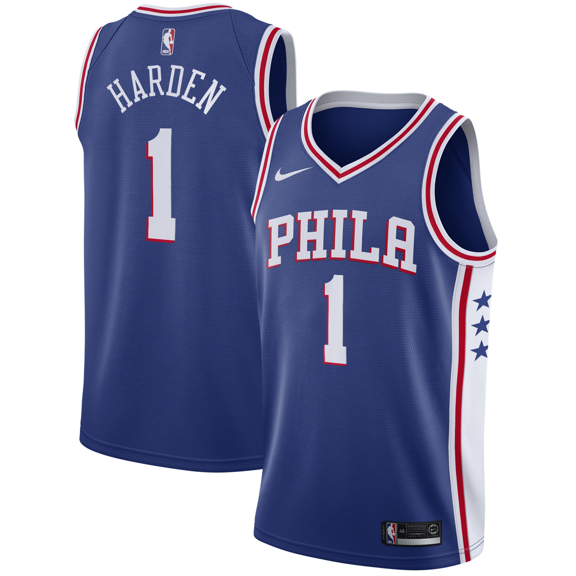 Men's Philadelphia 76ers James Harden Royal Swingman Jersey - Icon Edition