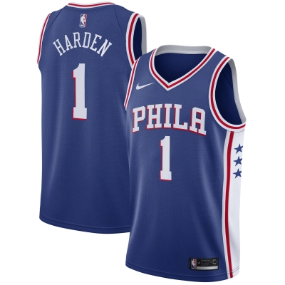 Men's Philadelphia 76ers James Harden Royal Swingman Jersey - Icon Edition 01
