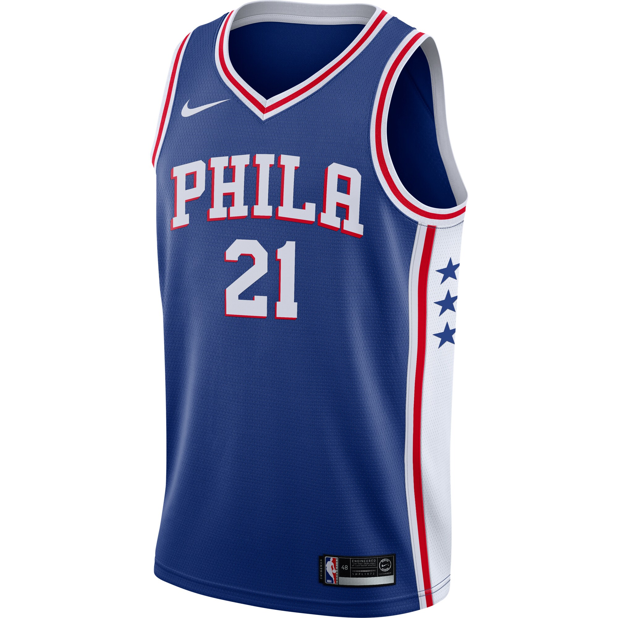 Men's Philadelphia 76ers Joel Embiid Royal Swingman Jersey - Icon Edition