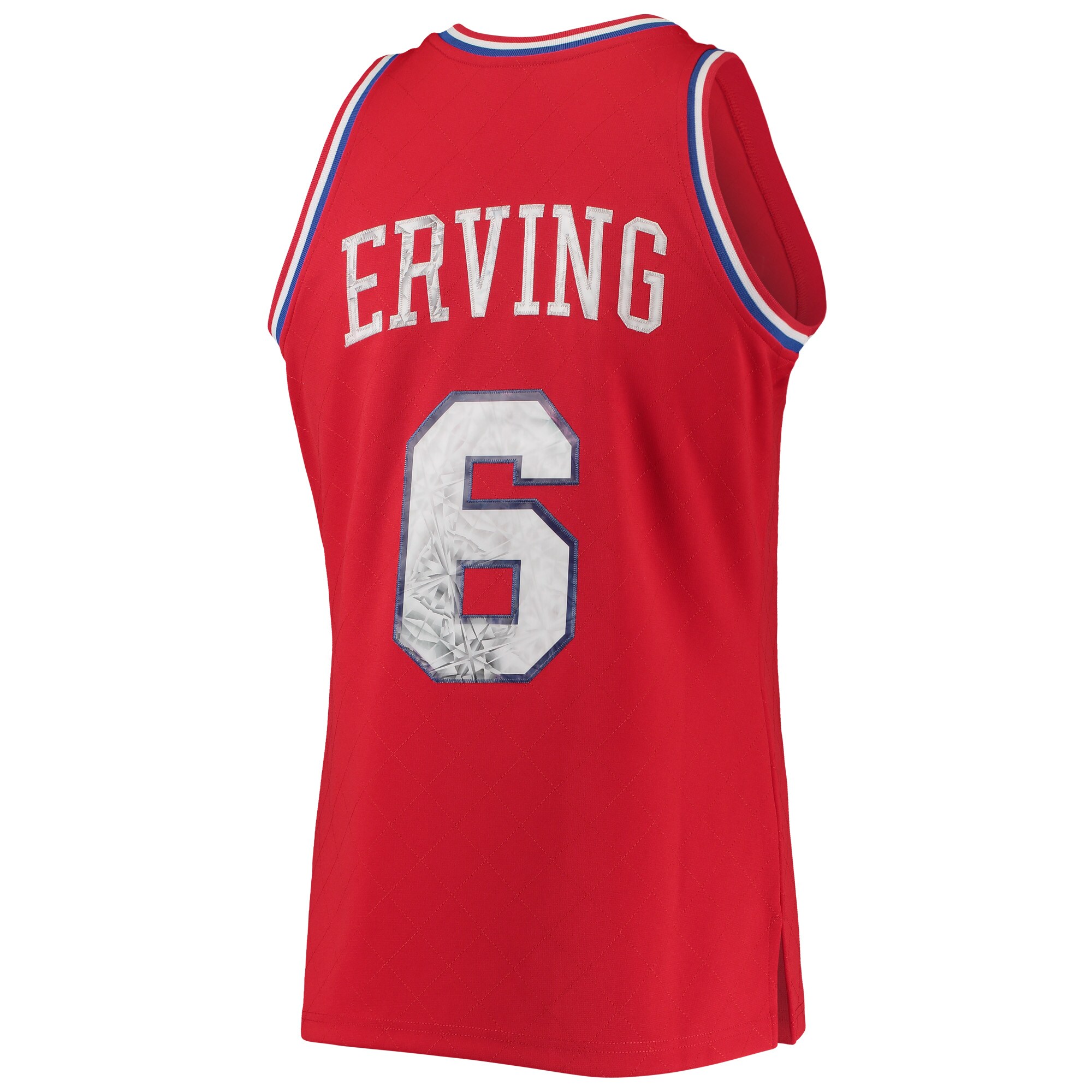 Men's Philadelphia 76ers Julius Erving Red 1982/83 Hardwood Classics NBA 75th Anniversary Diamond Swingman Jersey