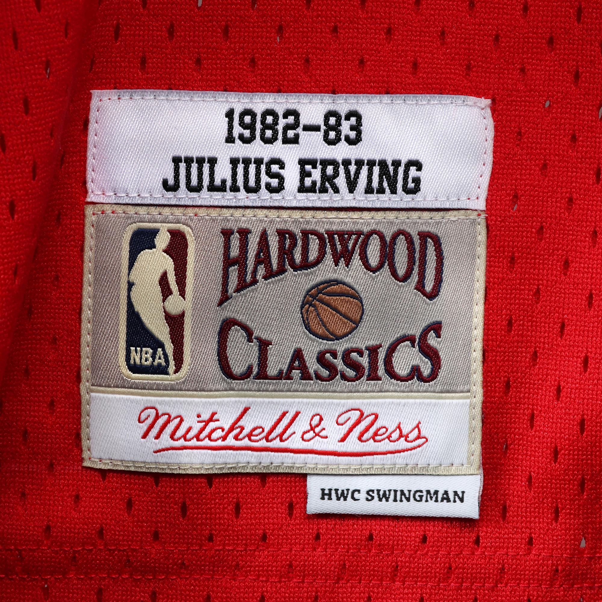 Men's Philadelphia 76ers Julius Erving Red Hardwood Classics Swingman Jersey