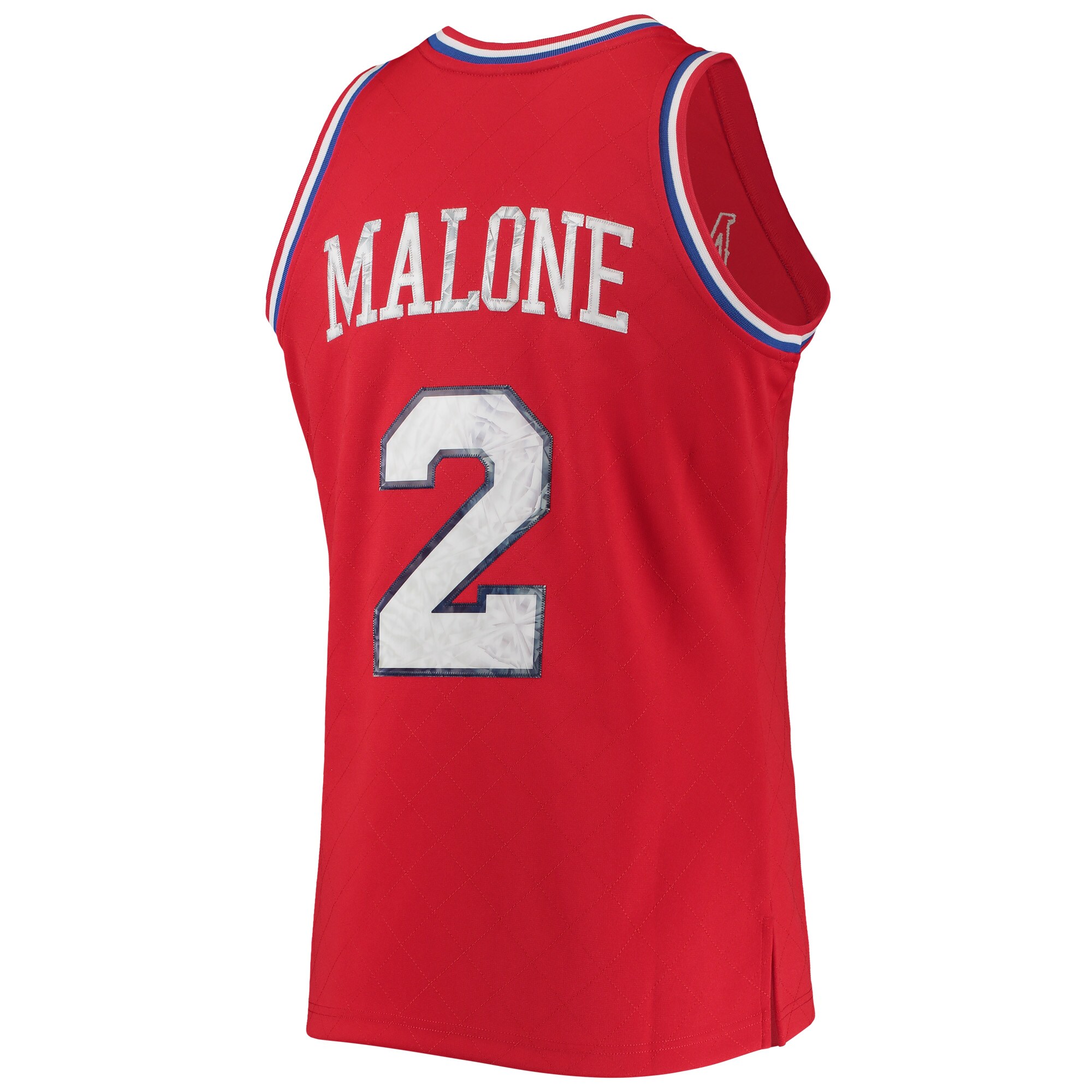 Men's Philadelphia 76ers Moses Malone Red 1982/83 Hardwood Classics NBA 75th Anniversary Diamond Swingman Jersey