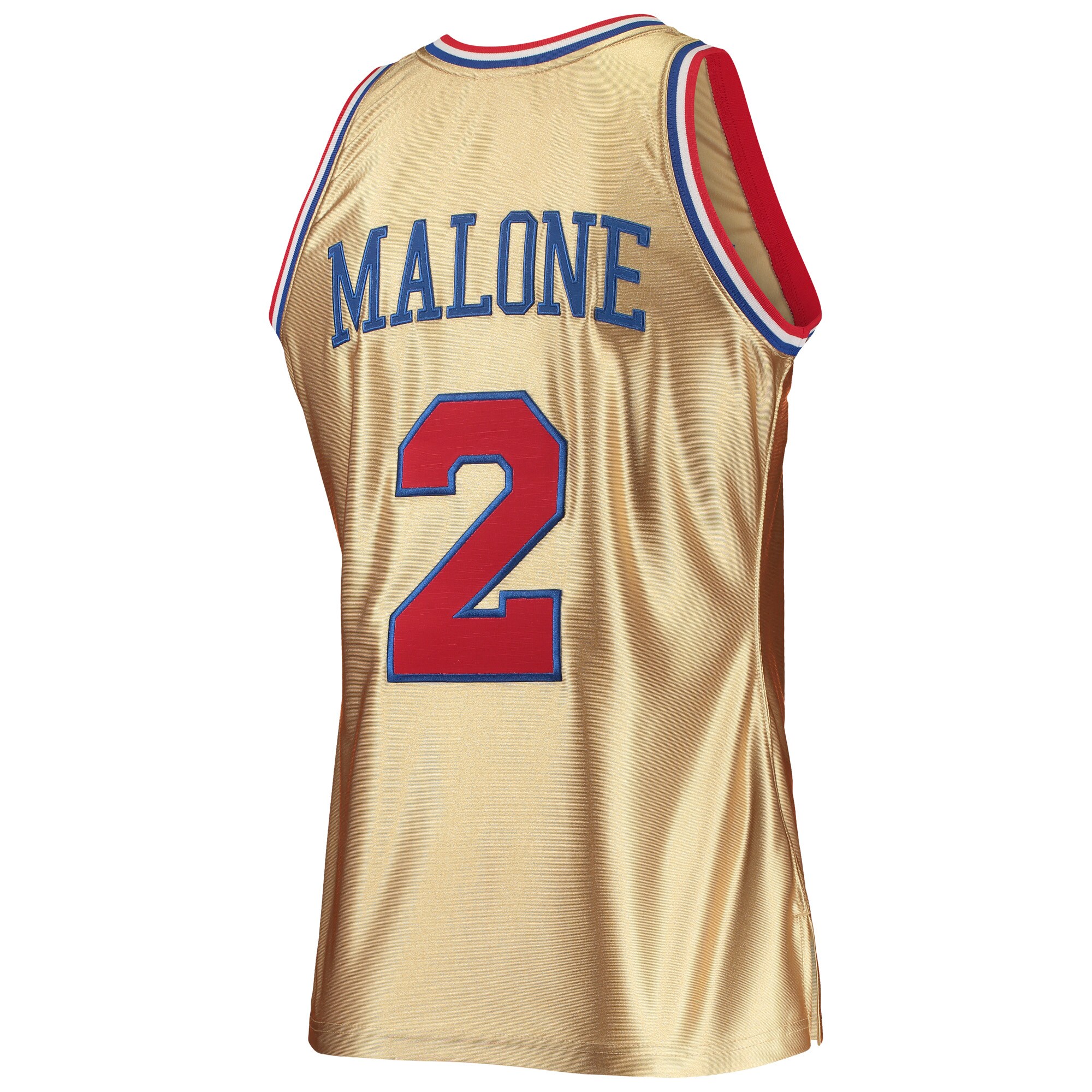 Men's Philadelphia 76ers Moses Malone Gold 75th Anniversary 1982/83 Hardwood Classics Swingman Jersey