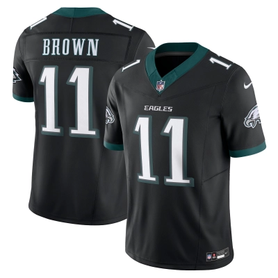 Men's Philadelphia Eagles A.J. Brown Black Alternate Vapor F.U.S.E. Limited Jersey 01