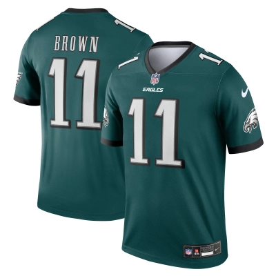 Men's Philadelphia Eagles A.J. Brown Midnight Green Legend Jersey 01