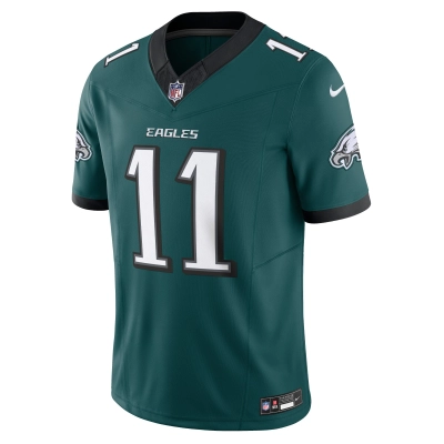 Men's Philadelphia Eagles A.J. Brown Midnight Green Vapor F.U.S.E. Limited Jersey 02