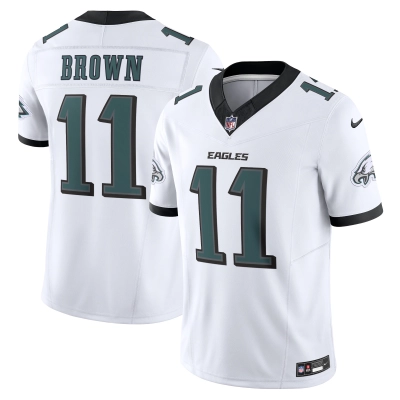 Men's Philadelphia Eagles A.J. Brown White Vapor F.U.S.E. Limited Jersey 01