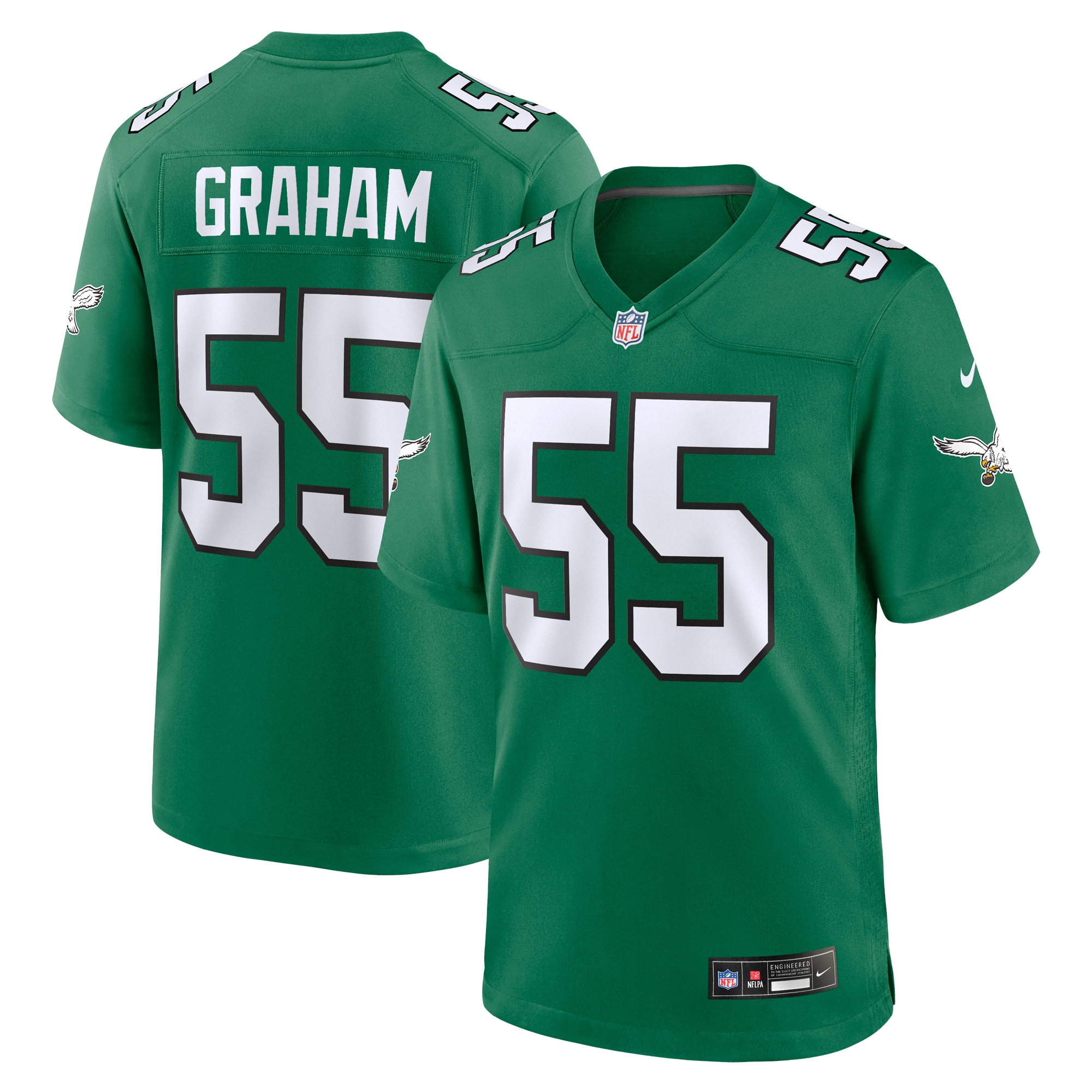 Men's Philadelphia Eagles Brandon Graham Kelly Green Alternate Game Jersey